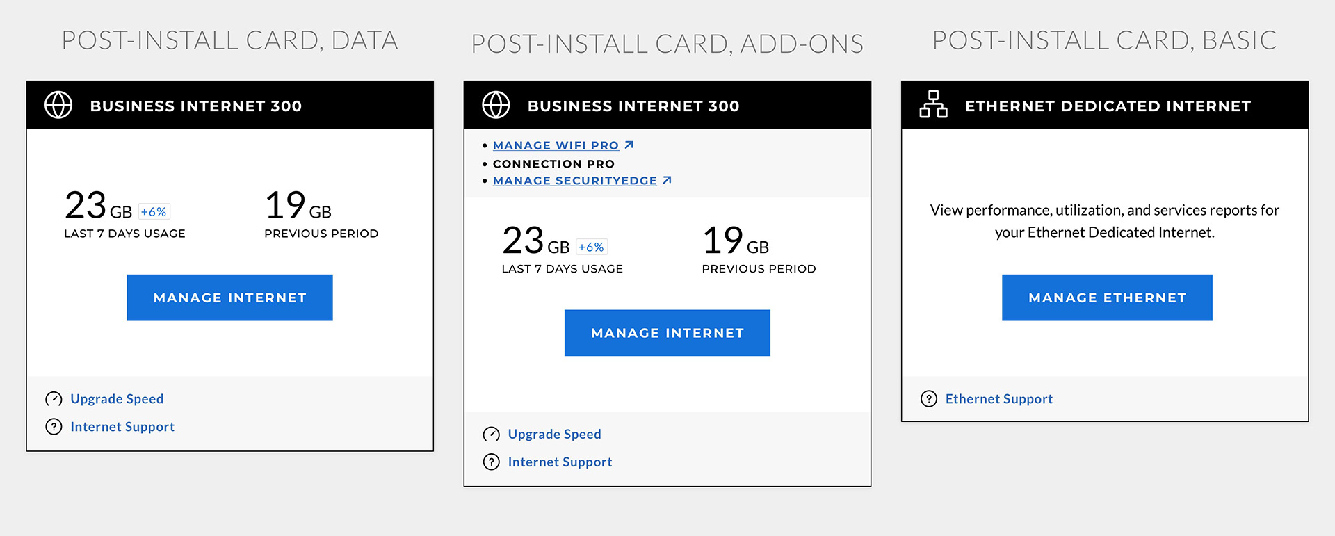 Comcast Hub: Product Cards Frame 5